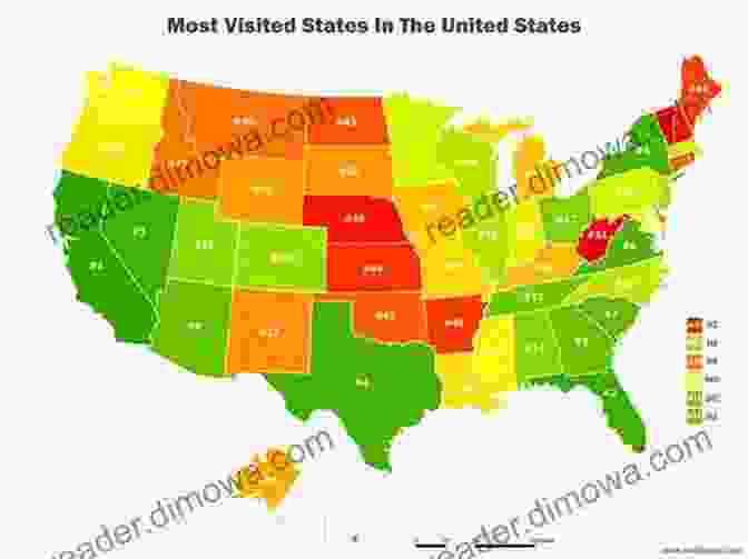 An Overview Map Of The United States, Showcasing The Most Visited Areas In The Country. Explore USA Top Visited Areas By Mark Betts